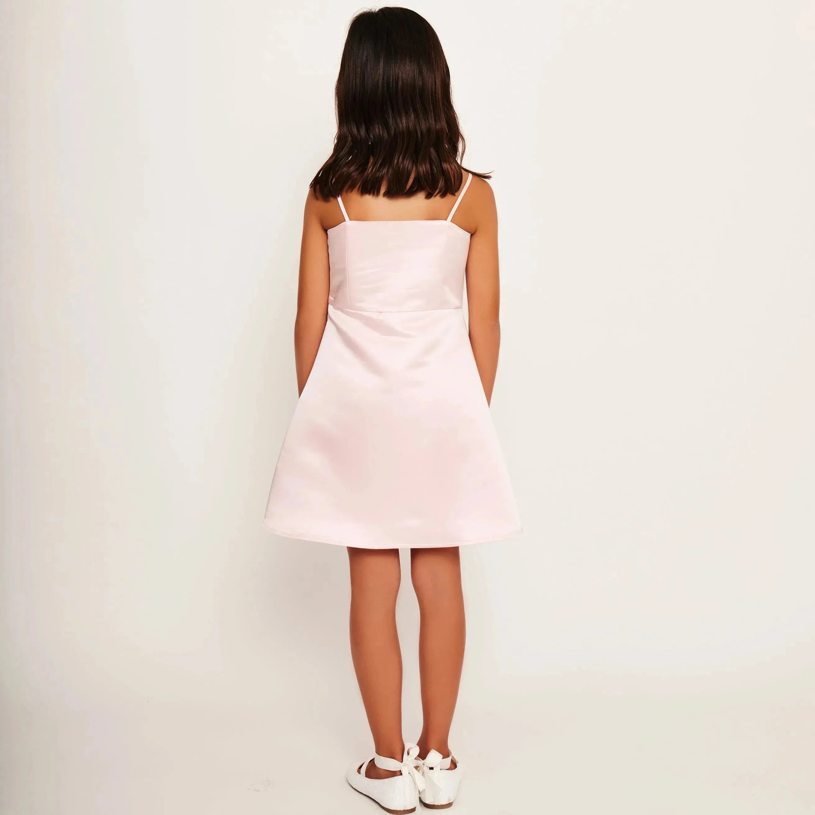 Satin A-Line Strap Dress