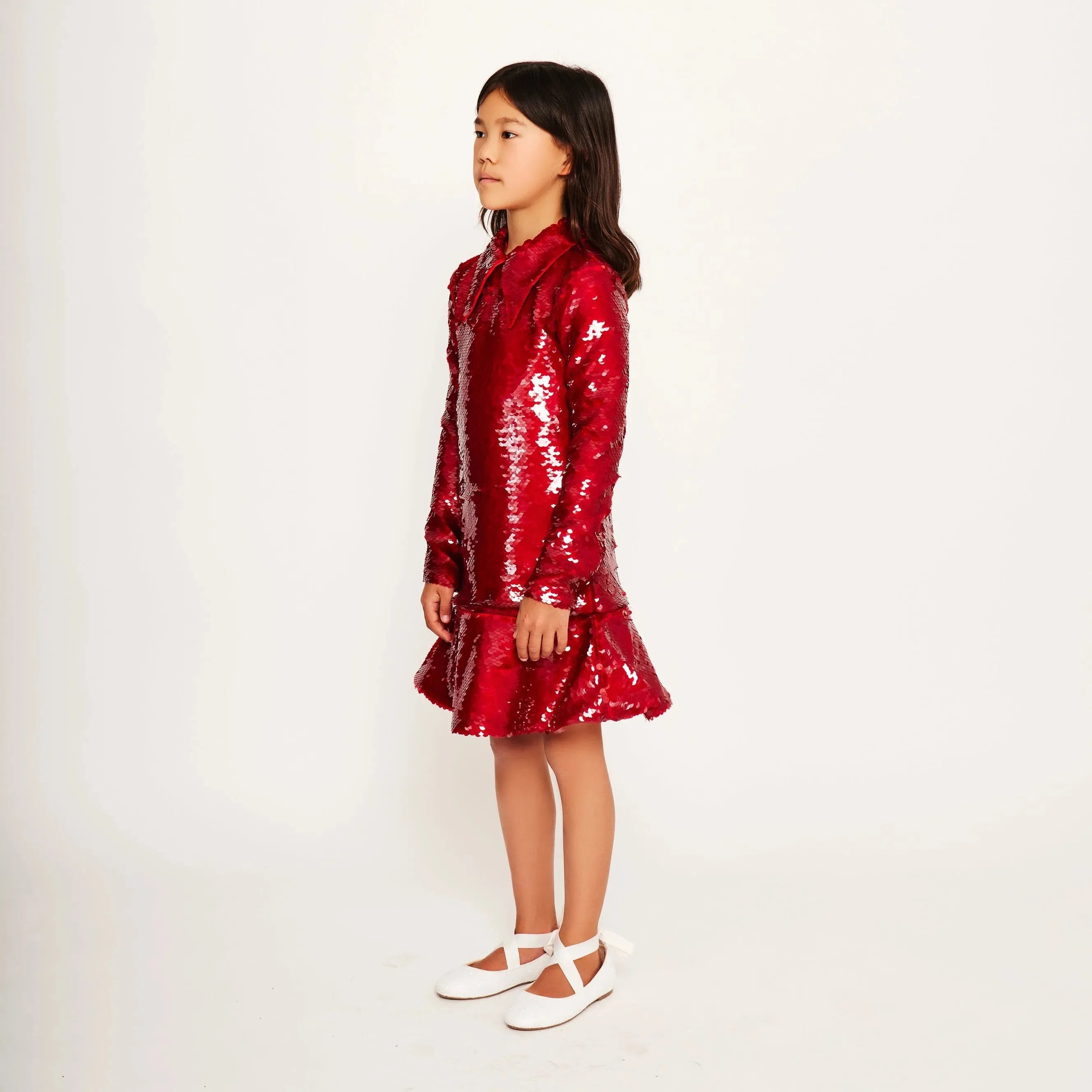 Large Sequin Collar Dress
