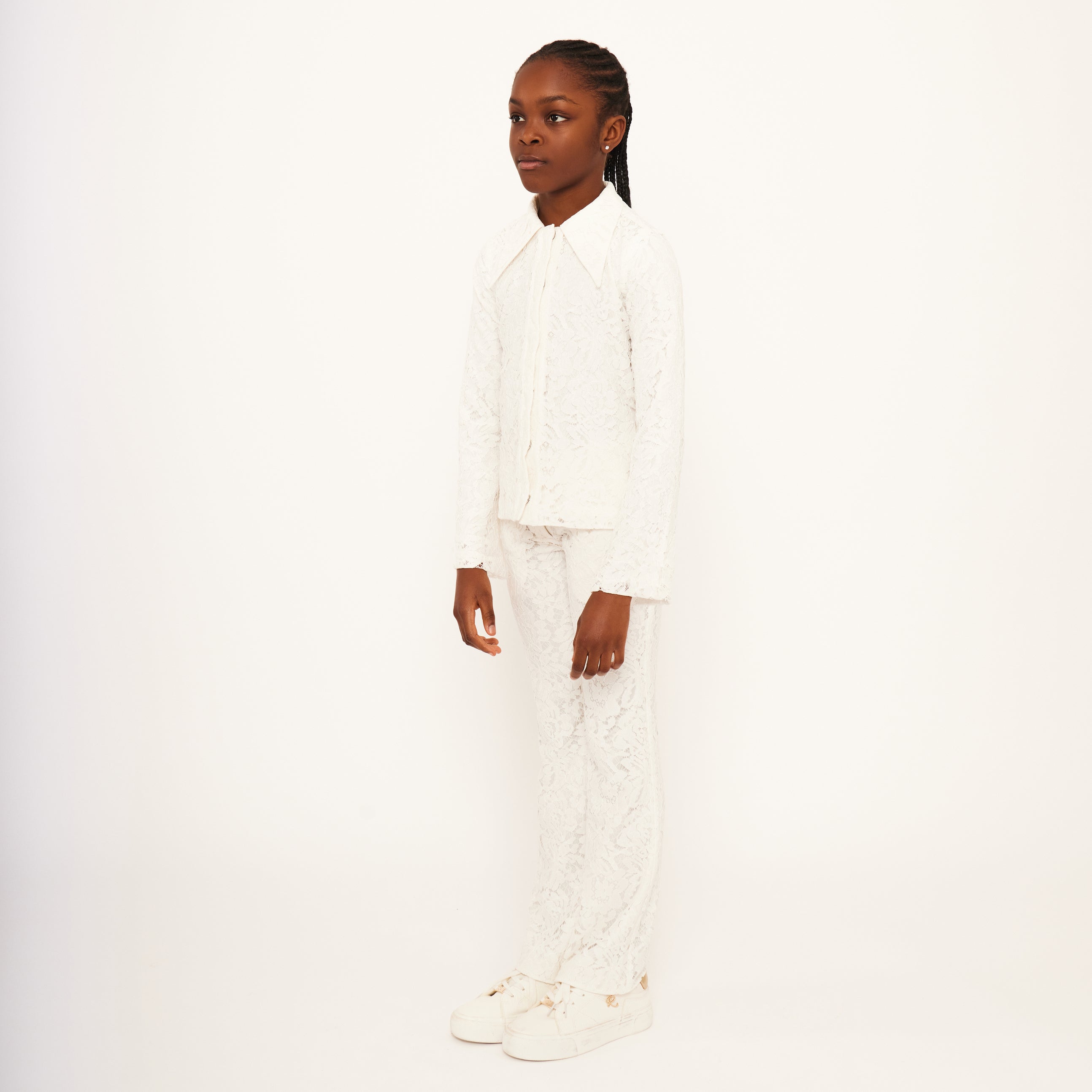 Large Collar Lace Shirt